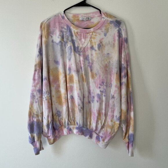 Young Fabulous and Broke Sweatshirt Juliette Pastel Tie-Die - Picture 1 of 12